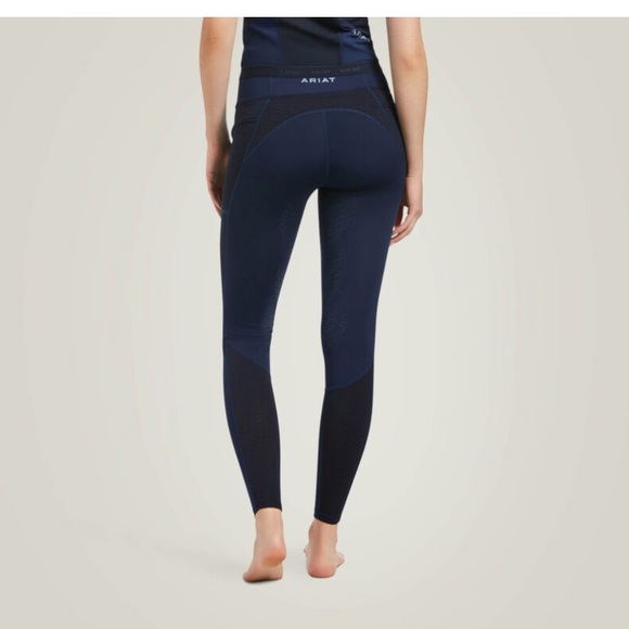Ariat Ascent Equestrian half grip tights Navy -Med - Picture 3 of 8